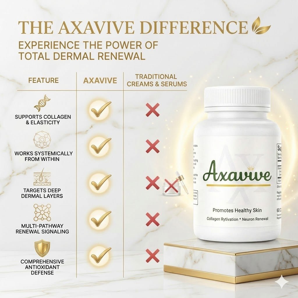 Axavive vs. creams: internal dermal renewal comparison.